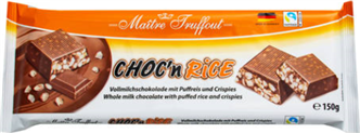MAITRE TRUFFOUT CHOCN’N RICE – bílá čokoláda s pufovanou rýží  150g