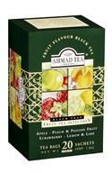 AHMAD TEA variace černých ochucených porcovaných čajů  Fruit Tea Selection  přebal ALU 4x5