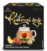 VELTA TEA Zelené kvetoucí čaje s příchutí višeň, jahoda, černý rybíz, broskev 4x6g VELKÝ