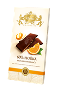 CARLA Hořká čokoláda 60% s pomerančem 80g 