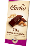 CARLA Hořká čokoláda 70% s mandlemi 80g