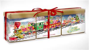 LIRAN Vánoční vlak kolekce sypaných čajů v plechu 3x50g 