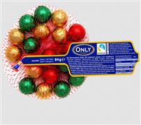 ONLY Vánoční kouličky z mléčné čokolády v síťce 84g