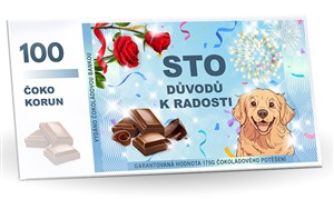 LUXURY 175g čokoláda  mléčná BANKOVKA STO DŮVODŮ K RADOSTI