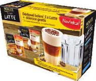 MOKATE Dárkové balení 5x Latte(2xCaramel , 3x Classic ) + sklenice