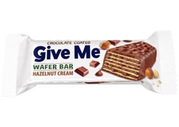 GIVE ME HAZELNUT CREAM oplatek s čokoládovou polevou a oříškovým krémem 40g