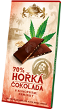 CARLA Hořká čokoláda 70% s konopnými semínky 80g