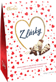CARLA "Z lásky" - mořské plody-pralinky z mléčné čokolády s lískooříškovou náplní 125g